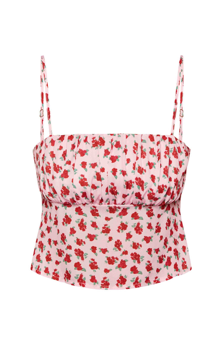 Yesterday Pink Floral Cami Top – Beginning Boutique US