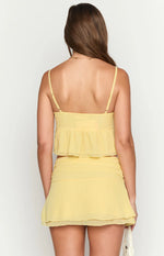 Zyra Yellow Crop Top