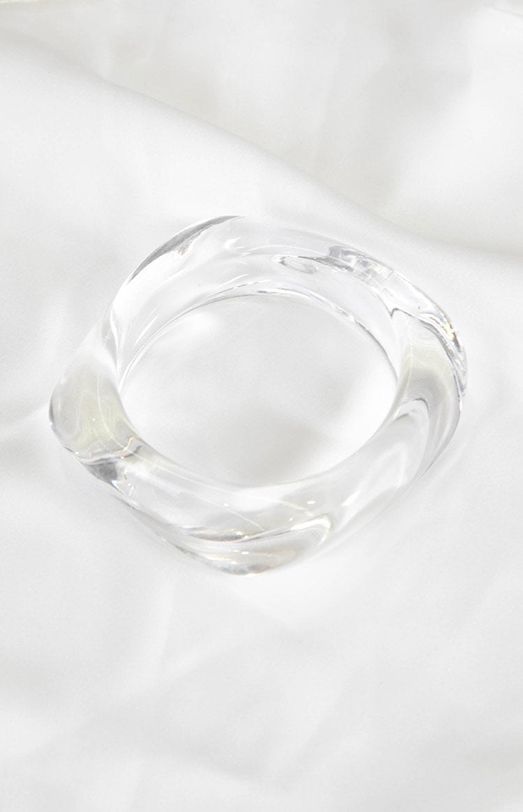 Zantie Clear Resin Square Bangle Image
