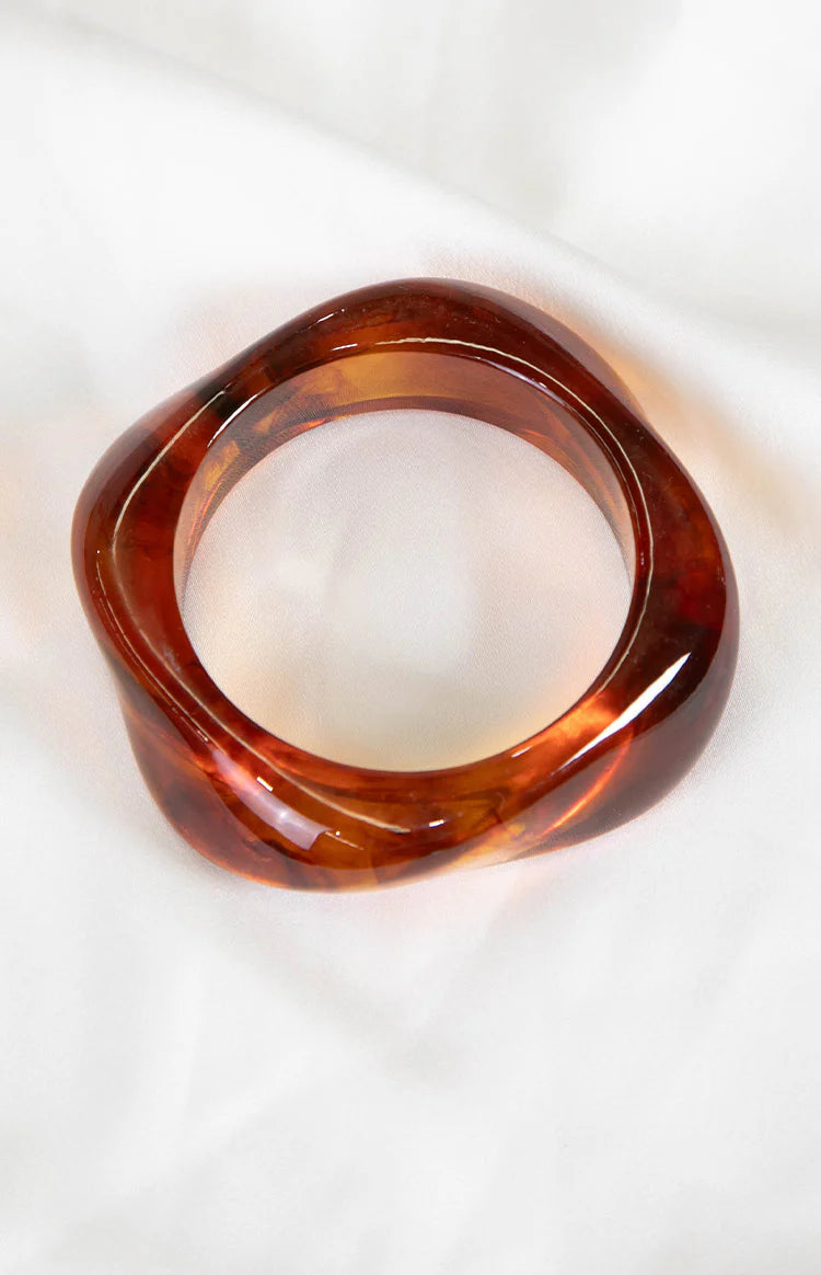 アクセサリー CAfCA FUNCTION BANGLE SQUARE Zantie Tortoiseshell Resin Square Bangle | Beginning Boutique US