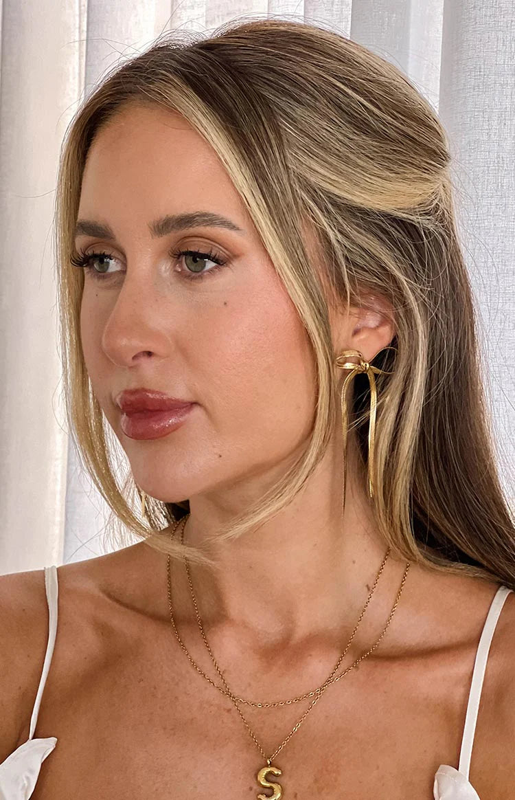Zenith Gold Bow Earrings (FREE over $100)
