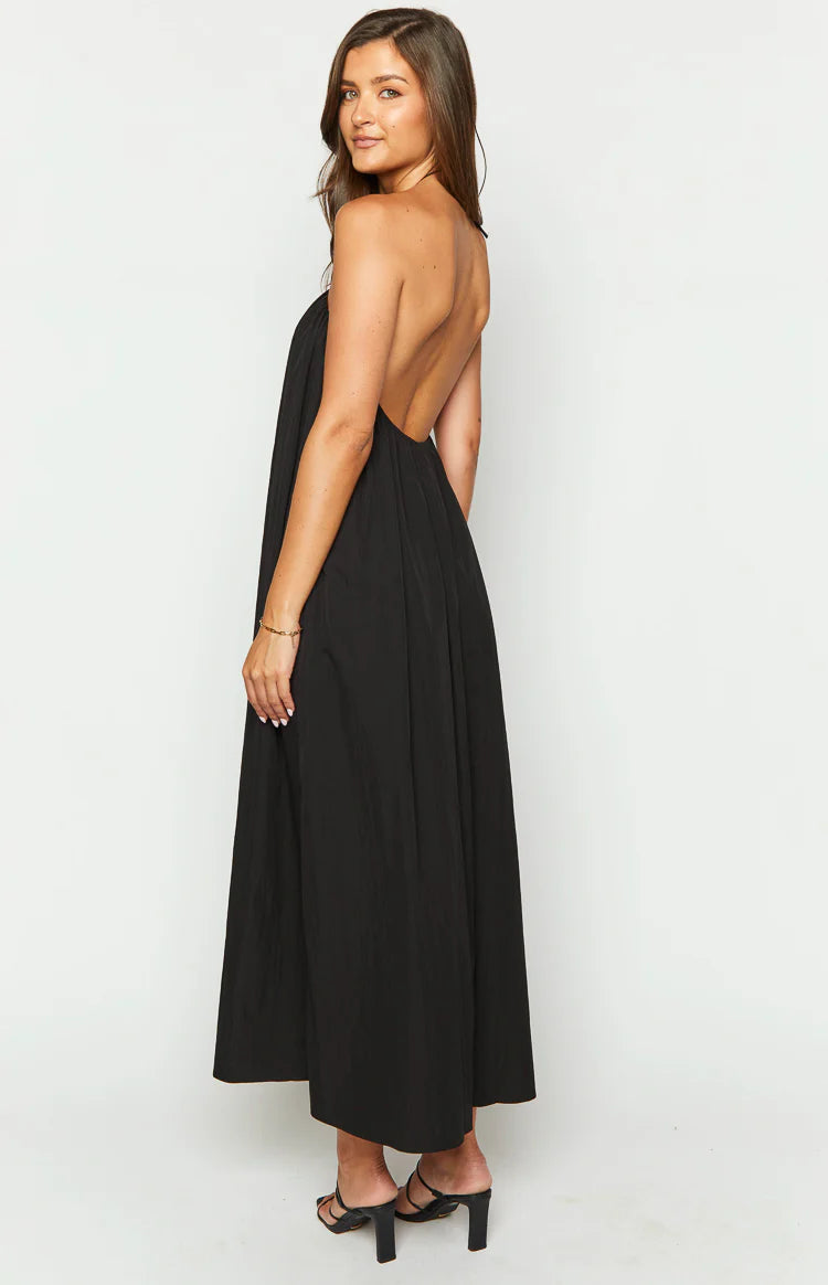 Ziggy Black Halter Neck Maxi Dress - US 14 | Beginning Boutique exclusive Ziggy Black Halter Neck Maxi Dress - US 14 | Beginning Boutique exclusive