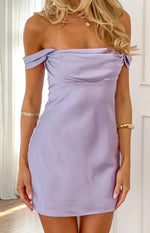 Zoella Lilac Off The Shoulder Mini Dress