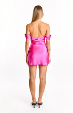 Zoella Hot Pink Off The Shoulder Mini Dress Image