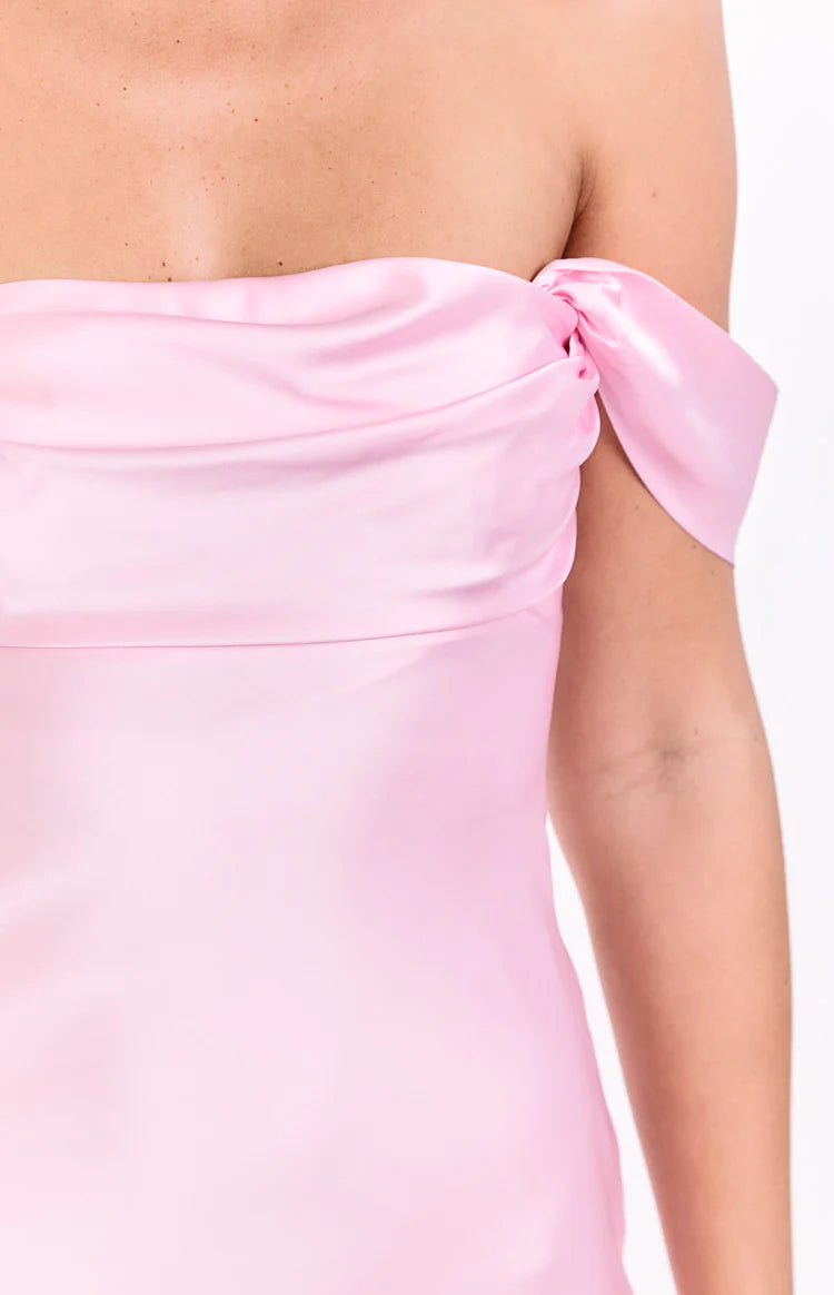 Zoella Light Pink Off The Shoulder Mini Dress - US 0 | Beginning Boutique exclusive Zoella Light Pink Off The Shoulder Mini Dress - US 0 | Beginning Boutique exclusive