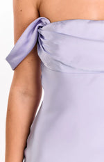 Zoella Lilac Off The Shoulder Mini Dress