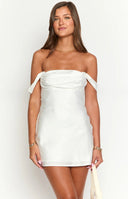 Zoella White Off The Shoulder Mini Dress | Beginning Boutique Exclusive Zoella White Off The Shoulder Mini Dress | Beginning Boutique Exclusive