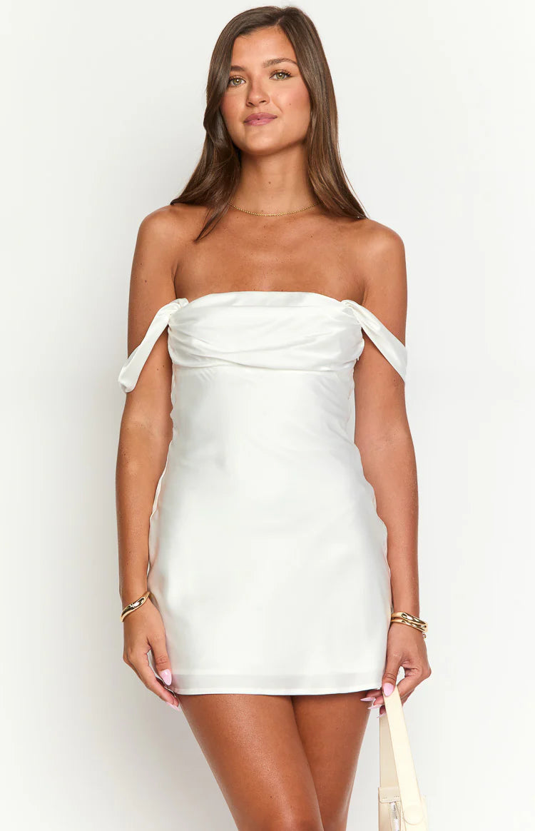 Zoella White Off The Shoulder Mini Dress Zoella White Off The Shoulder Mini Dress