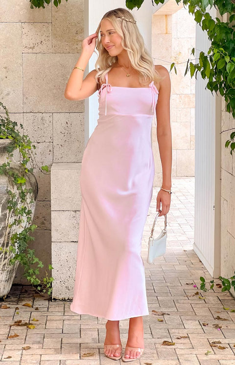 satin light pink dress Zya Maxi - US 10 Zimmermann - Natura Liftoff cocktail parties Mid Calf Size:14DD
