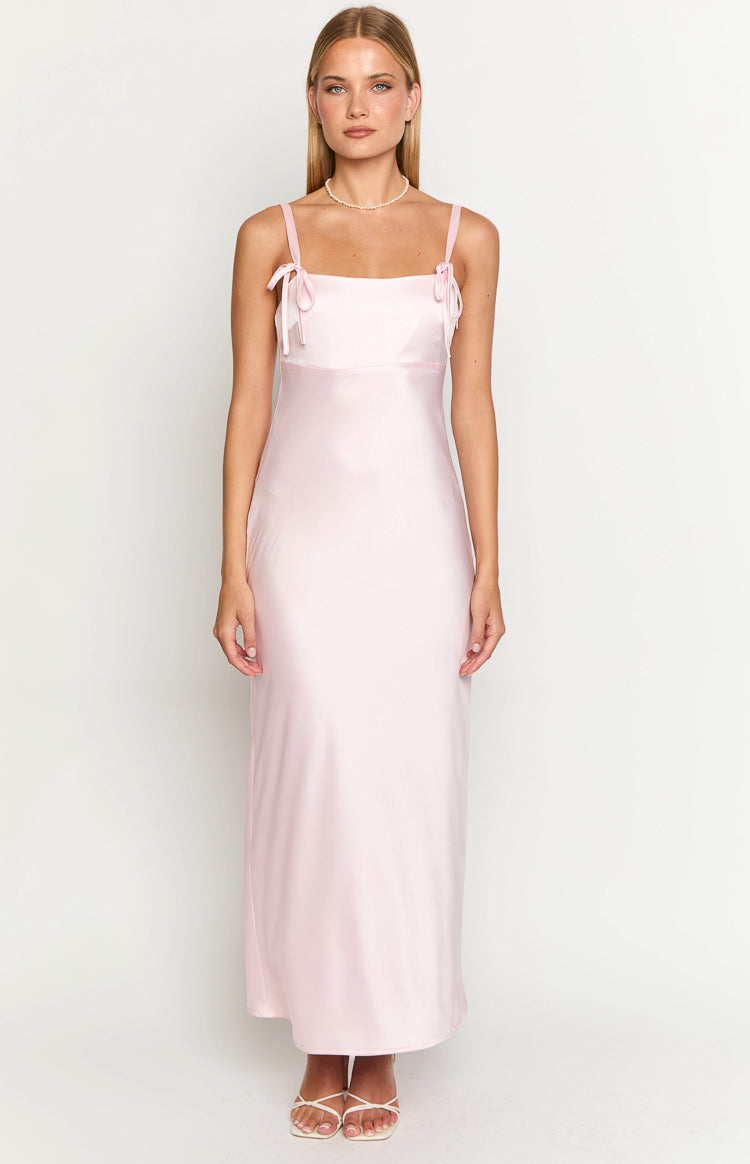 Zya Light Pink Satin Maxi Dress - 10 | Beginning Boutique Exclusive Zya Light Pink Satin Maxi Dress - 10 | Beginning Boutique Exclusive
