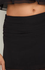 Zyra Black Mini Skirt