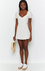 Abigail Mini Dress White Floral Image