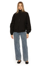 Ace Black Oversized Puffer Jacket