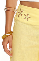 Alamara Yellow Floral Detail Wide Leg Pants - PRE ORDER