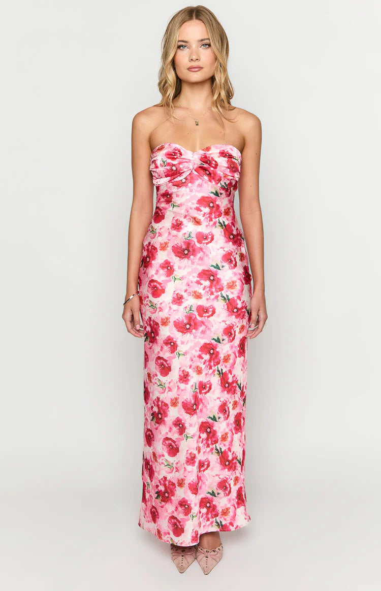 Ashley Pink Floral Formal Maxi Dress | Beginning Boutique US Ashley Pink Floral Formal Maxi Dress | Beginning Boutique US