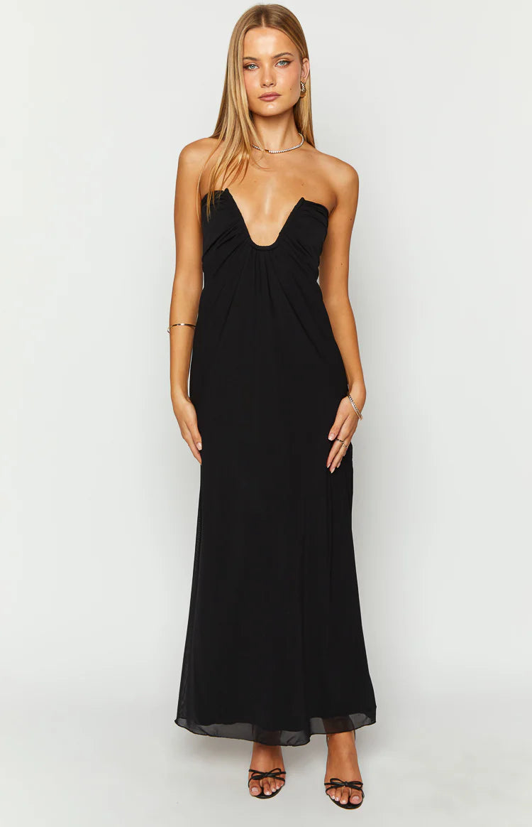 Braelyn Black Strapless Maxi Dress | Beginning Boutique US Braelyn Black Strapless Maxi Dress | Beginning Boutique US