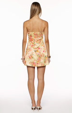 Chantell Yellow Bloom Mini Dress Image