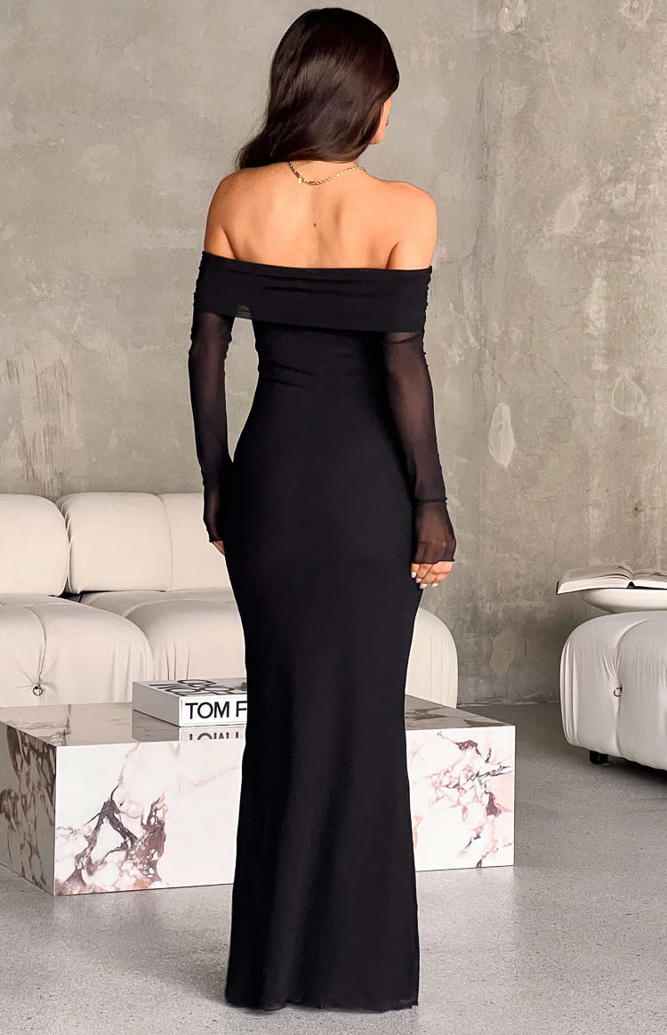 Coraline Black Long Sleeve Maxi Dress | Beginning Boutique US Coraline Black Long Sleeve Maxi Dress | Beginning Boutique US