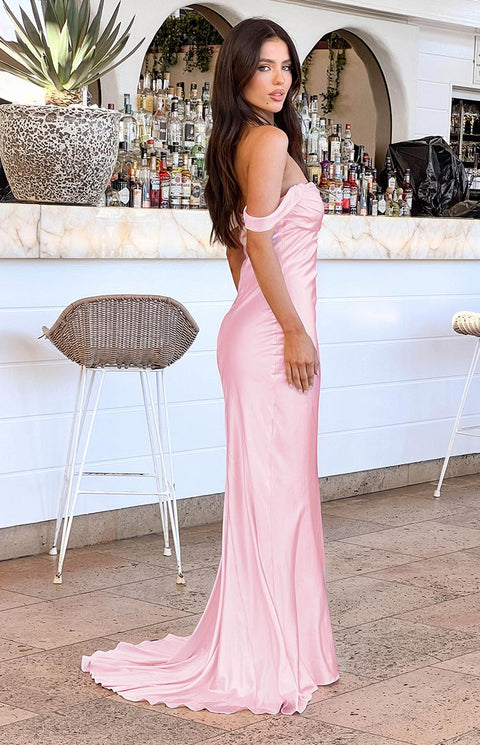 chinese dress ladies Delanie Pink Maxi Dress
