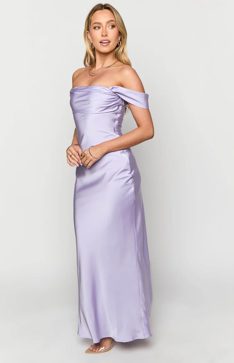 Ella Lilac Off Shoulder Maxi Formal Dress | Beginning Boutique Exclusive Ella Lilac Off Shoulder Maxi Formal Dress | Beginning Boutique Exclusive