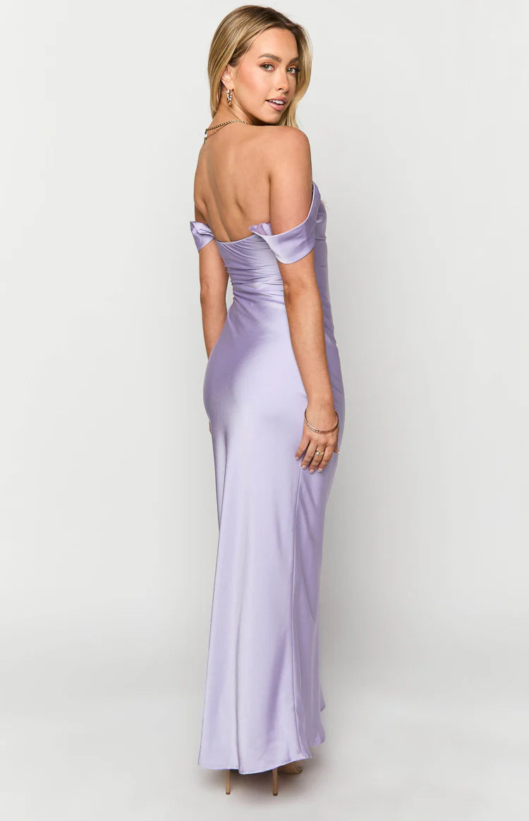 Ella Lilac Off Shoulder Maxi Formal Dress | Beginning Boutique Exclusive Ella Lilac Off Shoulder Maxi Formal Dress | Beginning Boutique Exclusive