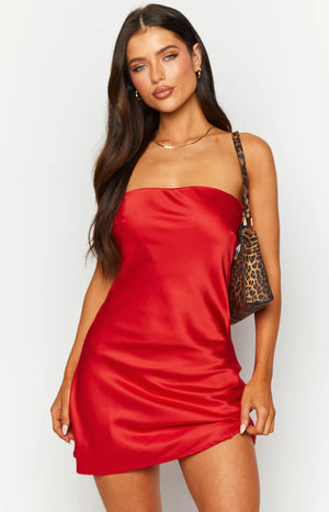 Dianna Red Strapless Mini Dress - US 14 | Beginning Boutique exclusive Dianna Red Strapless Mini Dress - US 14 | Beginning Boutique exclusive