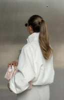 Enya Cream Funnel Neck Sports Jacket