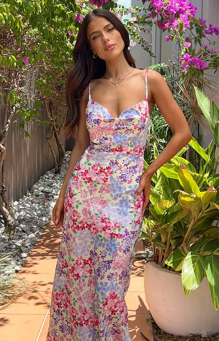 Laufry Yellow Floral Print Maxi Dress | Beginning Boutique US Laufry Yellow Floral Print Maxi Dress | Beginning Boutique US