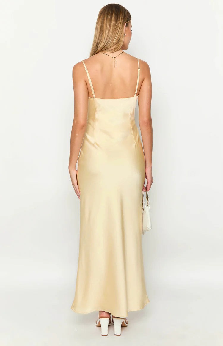 Heartbeat Yellow Maxi Dress
