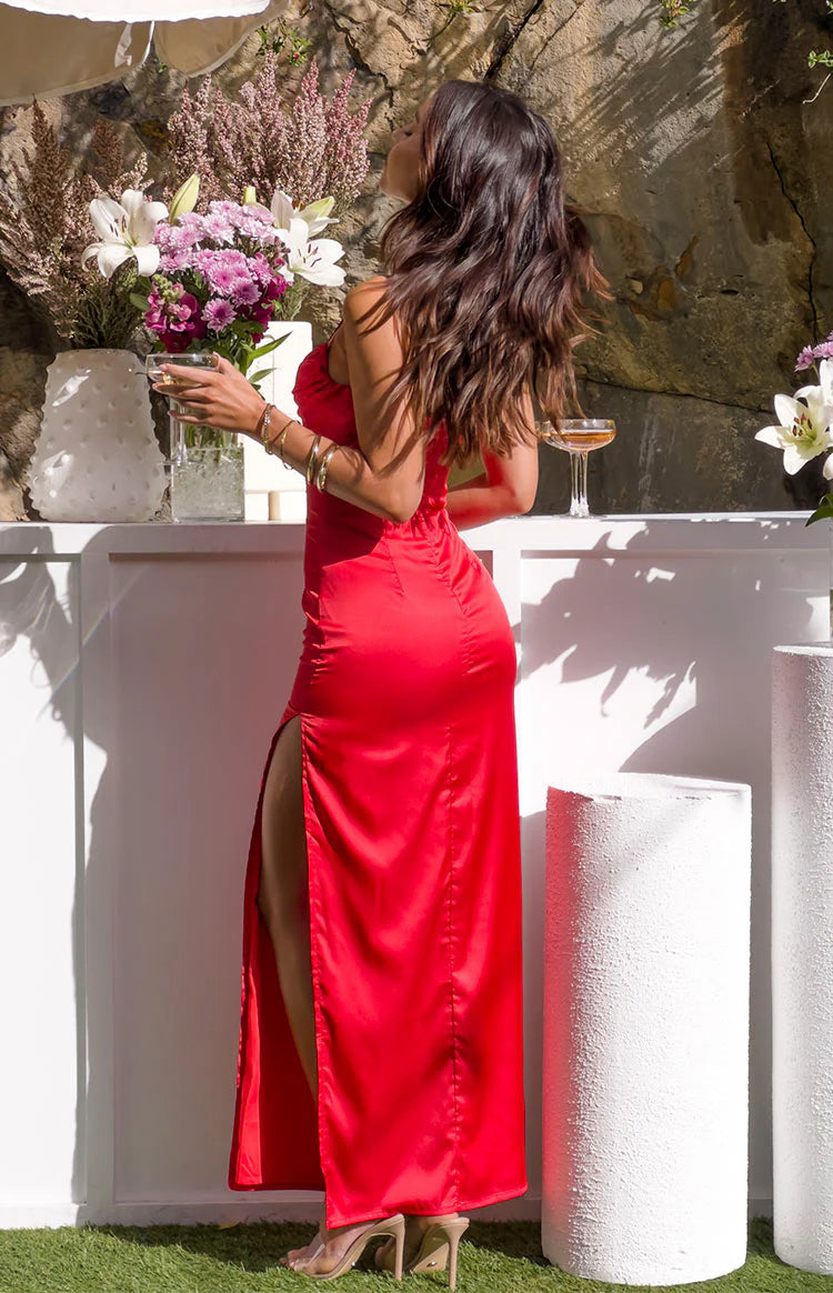Honey Red Maxi Dress - US 2 | Beginning Boutique Exclusive Honey Red Maxi Dress - US 2 | Beginning Boutique Exclusive