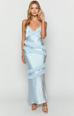 Inara Blue Ruffle Prom Dress Image