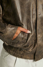 Lioness Kenny Chocolate Bomber Jacket