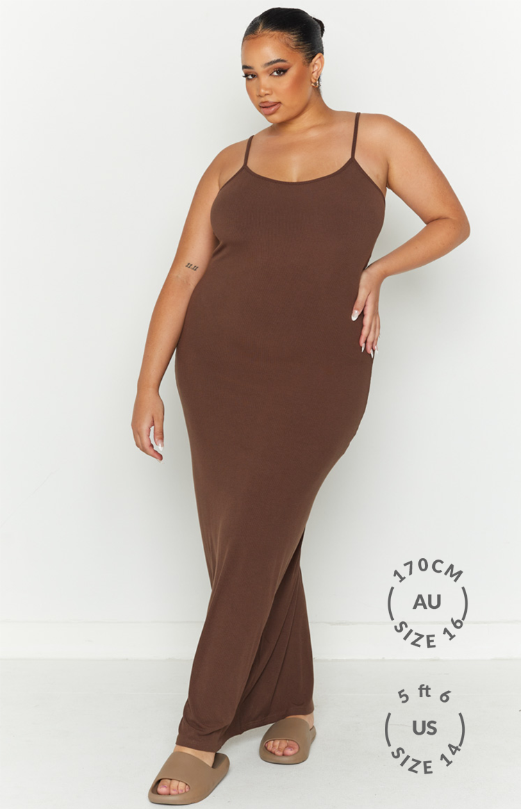 Melrose Brown Maxi Dress - 12 | Beginning Boutique Exclusive Melrose Brown Maxi Dress - 12 | Beginning Boutique Exclusive