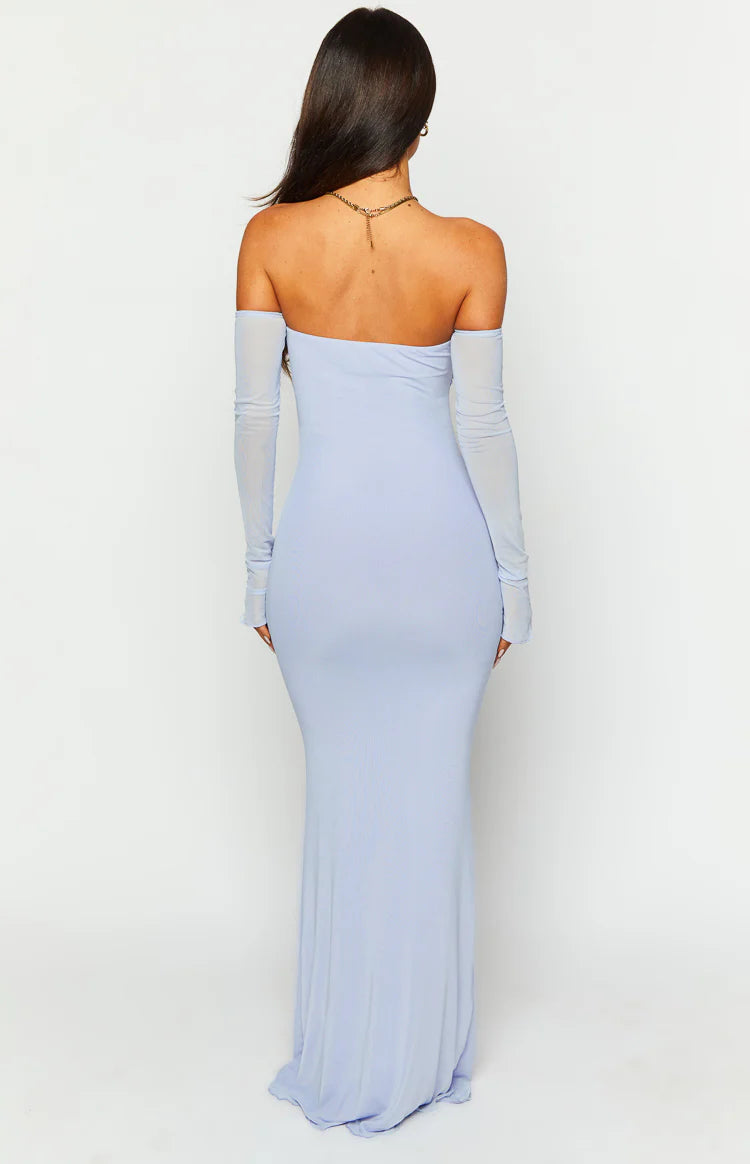 Odette Lilac Long Sleeve Formal Maxi Dress