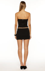 Perla Black Strapless Corset Top Image