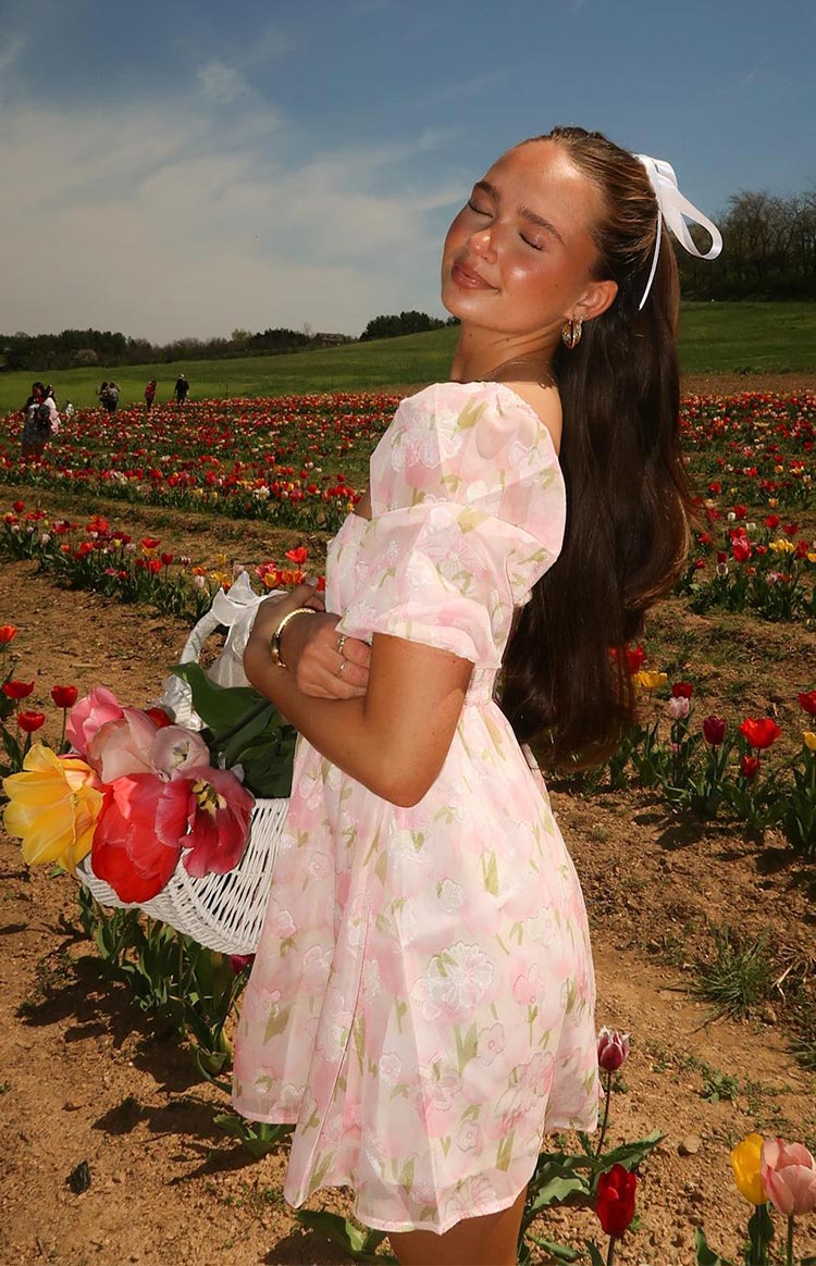 Rubi Pink Floral Babydoll Mini Dress - US 6 | Beginning Boutique Exclusive Rubi Pink Floral Babydoll Mini Dress - US 6 | Beginning Boutique Exclusive