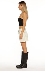 Stay Black Strapless Mesh Corset Top Image