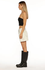 Stay Black Strapless Mesh Corset Top