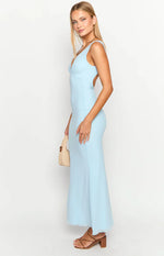 Sunflower Light Blue Mesh Maxi Dress