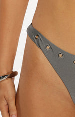 Talk That Talk Grey Sparkle Eyelet Bikini Bottoms Image