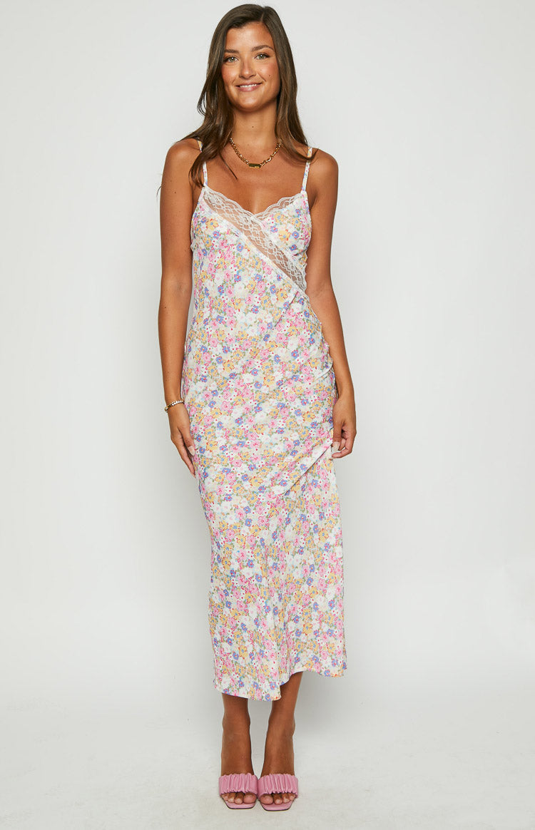 The Exclusive White Floral Lace Maxi Dress – Beginning Boutique US