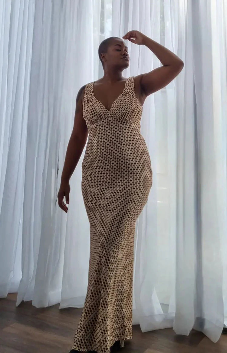 Verlaine Beige Maxi Dress - US 4 | Beginning Boutique Exclusive Verlaine Beige Maxi Dress - US 4 | Beginning Boutique Exclusive
