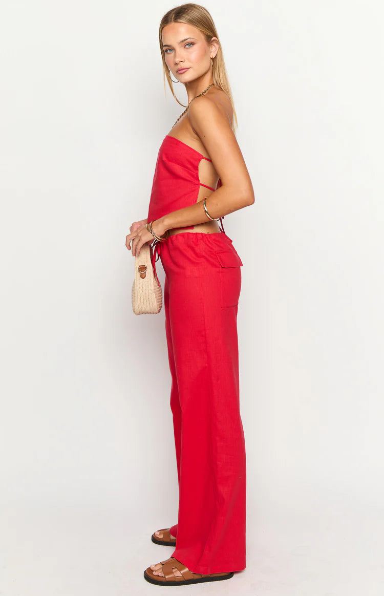 red dress pants woman Women's Red Wide Leg Pants & Dress Trousers