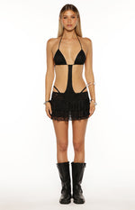 Zeke Black Cut Out Bikini Mini Dress Image