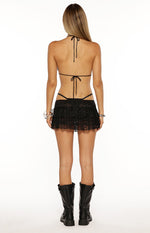 Zeke Black Cut Out Bikini Mini Dress Image