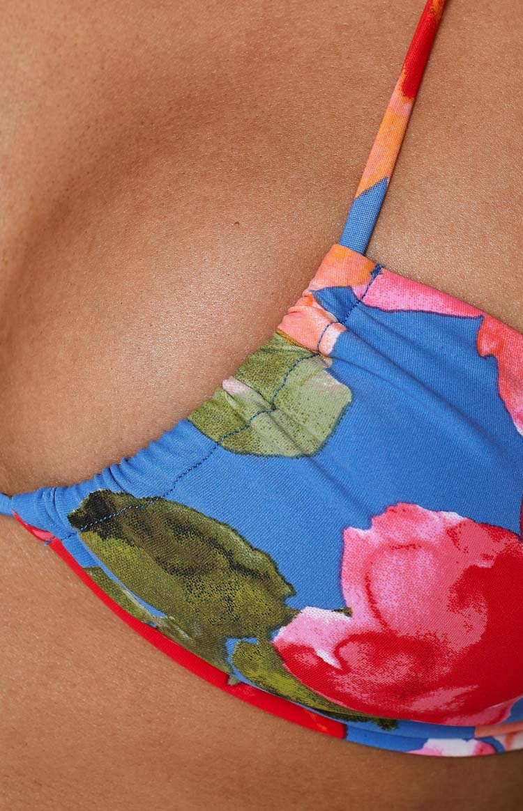flower monogram bikini top