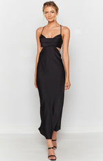 Taleah Cut Out Maxi Dress Black – Beginning Boutique US