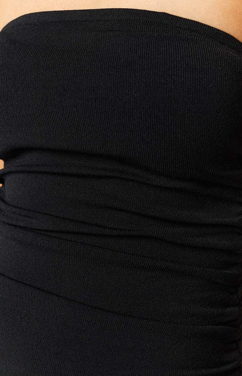 Alexa Black Strapless Mini Dress – Beginning Boutique US
