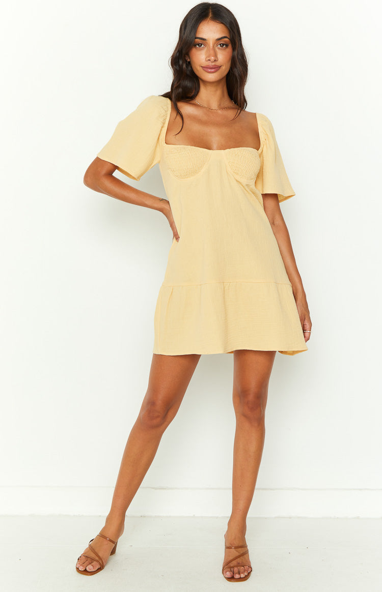 Alexa Yellow Mini Dress Image