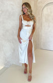 Anastasia White Midi Dress Image